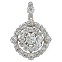 Victorian Diamond Target Pendant-Brooch