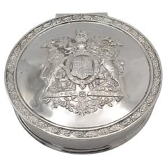 A Victorian electroplated seal box, by Elkington and Co. Circa 19th Century