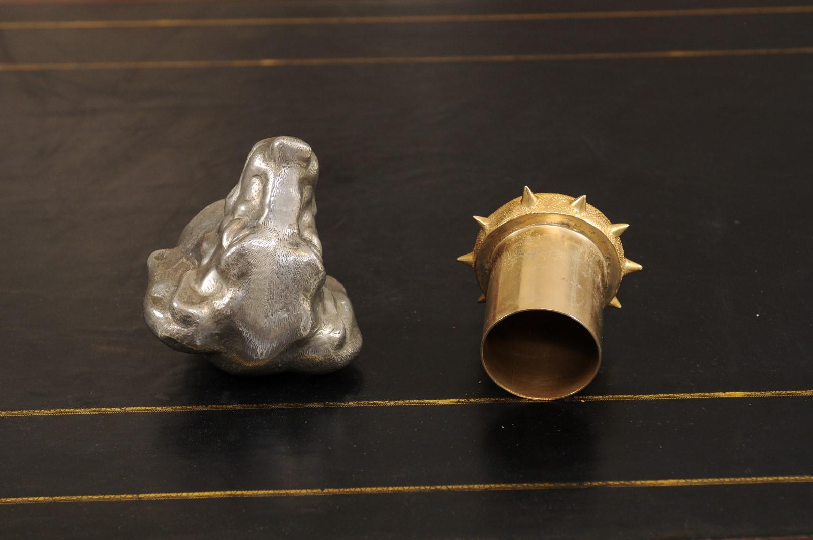 Victorian English Cast Metal Hound Dog Head Cigarette Box, circa 1890 6