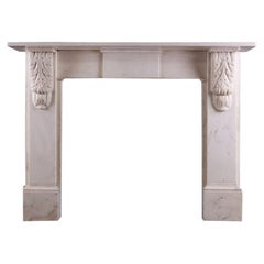 A Victorian Fireplace in Statuary White Marble