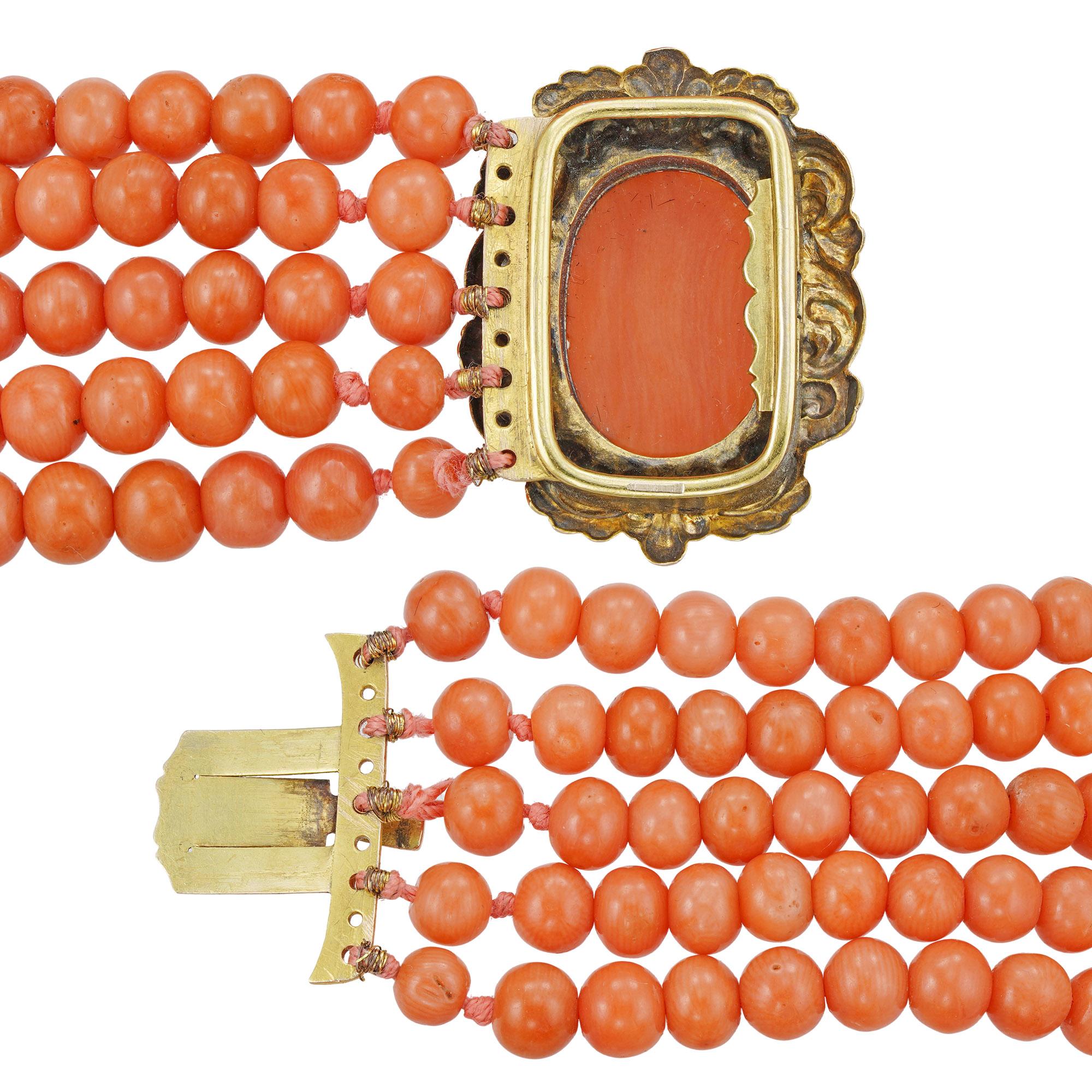 victorian coral necklace