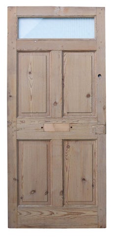 Victorian Front Door with Etched Patterned Glass