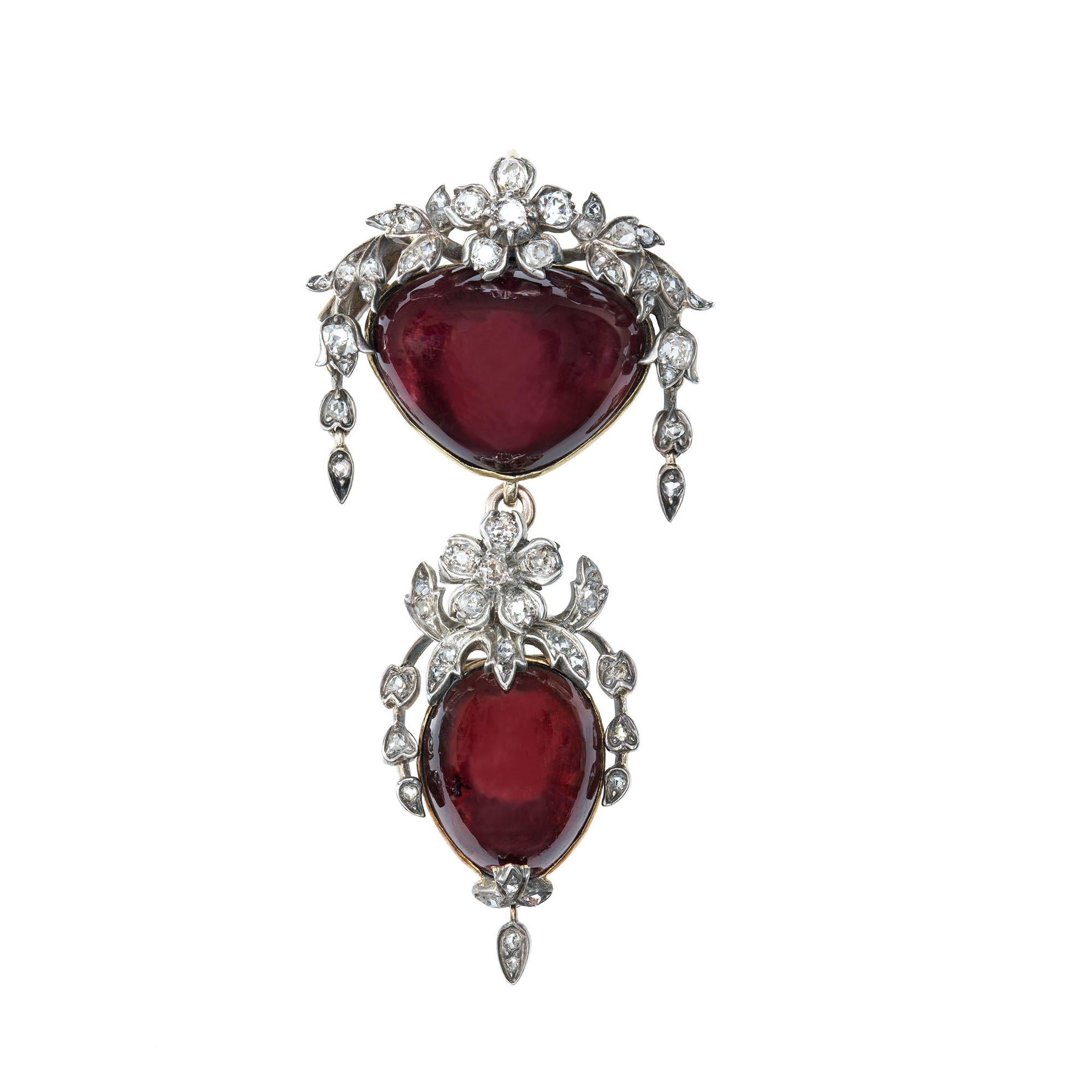 victorian garnet brooch