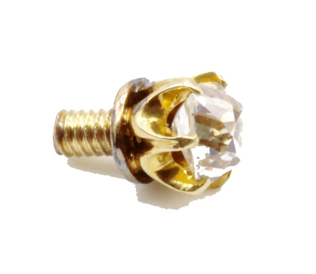 Viktorianische Anstecknadel für Herren aus 18 Karat Gelbgold mit Solitär-Diamant (Spätviktorianisch)