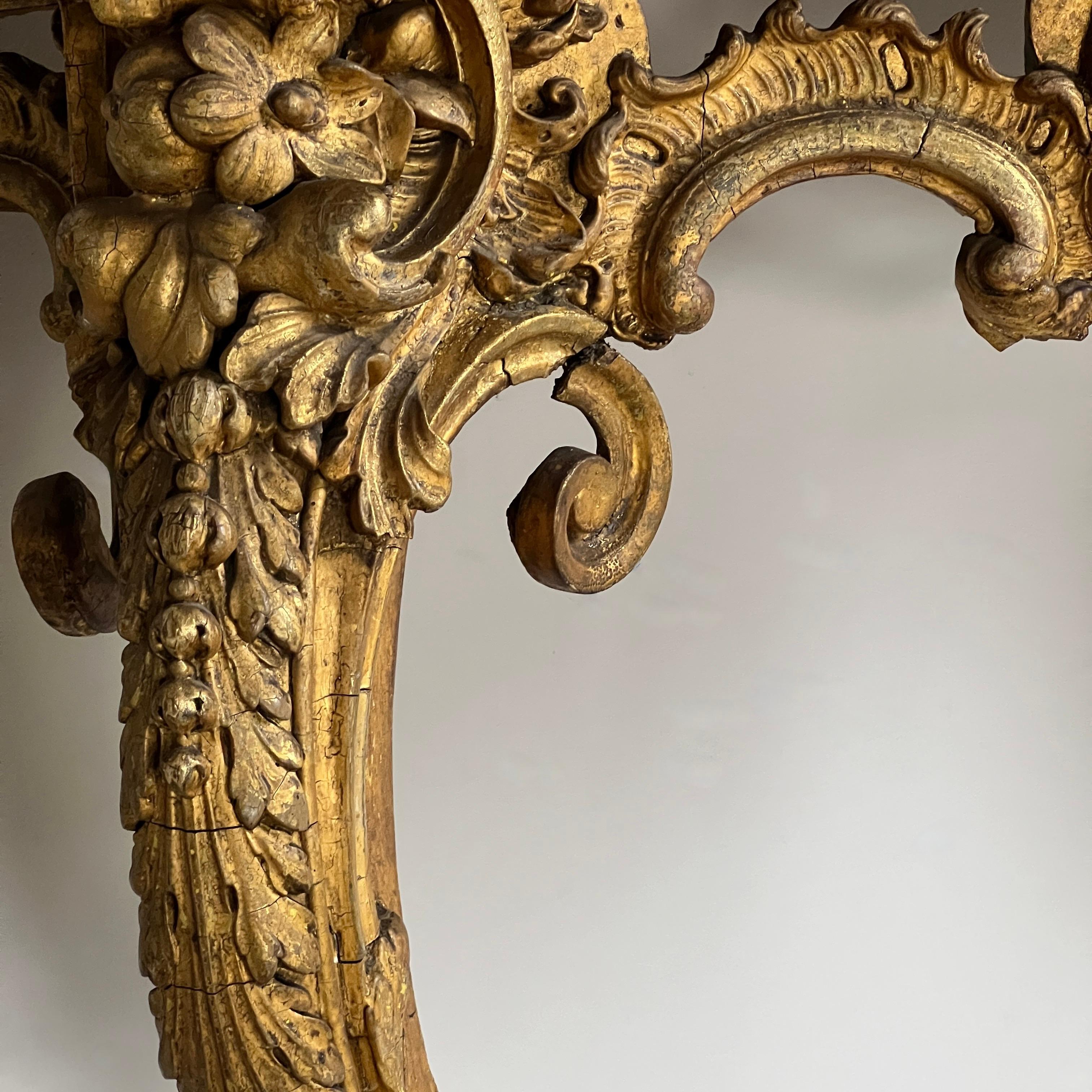 A Victorian Giltwood And Marble Console Table For Sale 4
