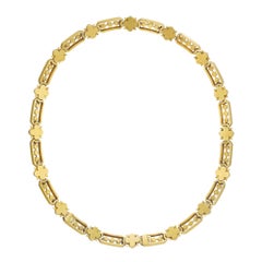 A Victorian gold and pearl link necklace