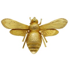 Victorian Gold Bee Brooch