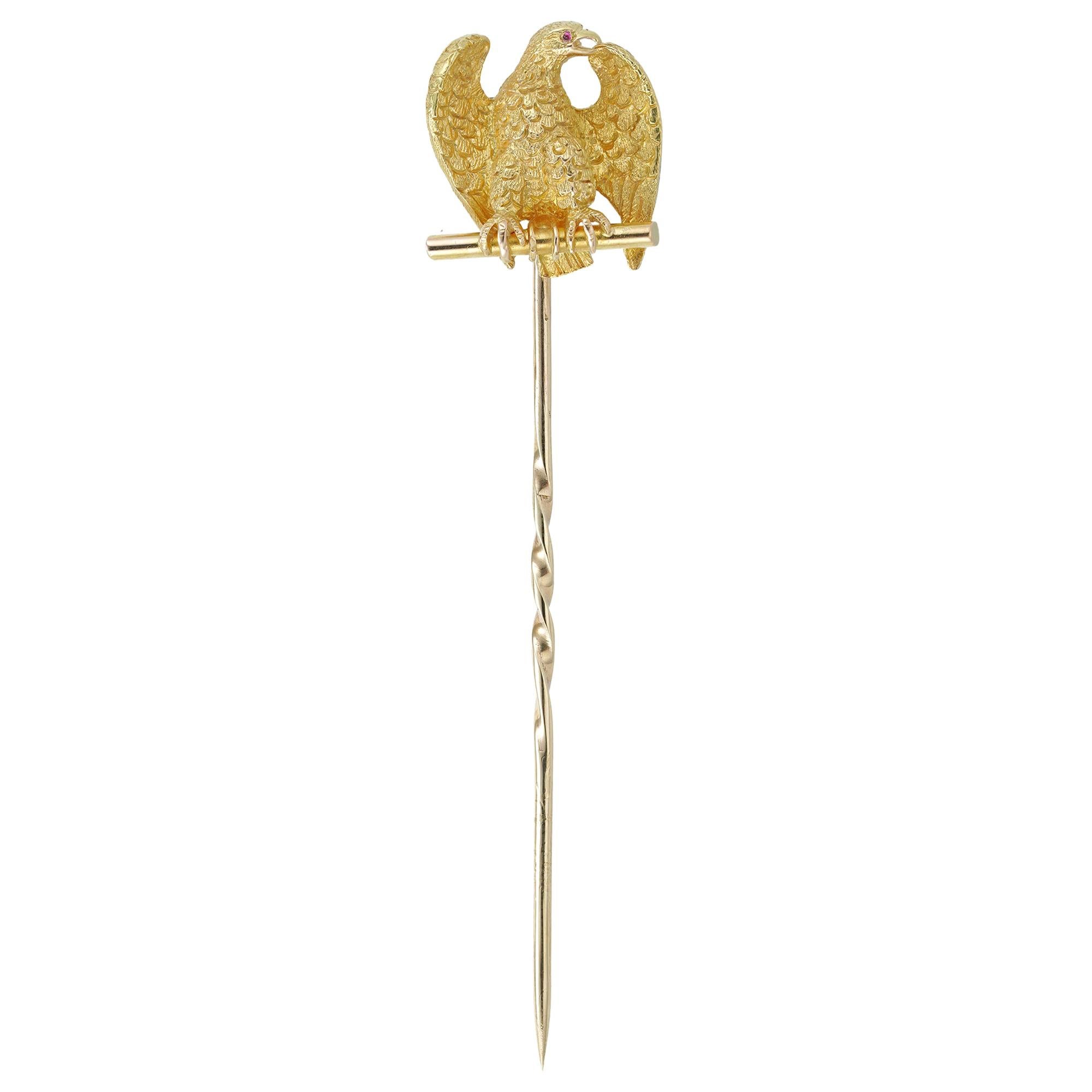Victorian Gold Eagle Stick-Pin