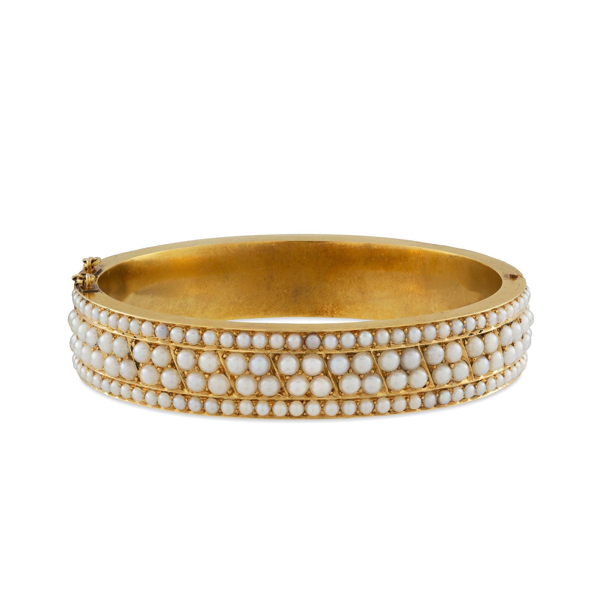 half pearl half gold bracelet