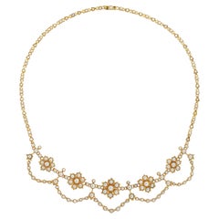 Una collana vittoriana con mezze perle
