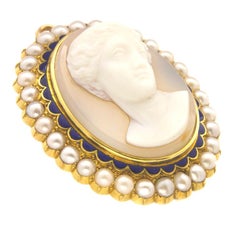 Victorian Hardstone Cameo Brooch Pendant