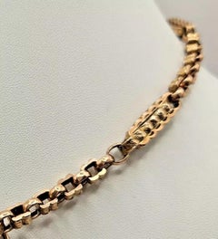 A Victorian Heavy 9ct Rose Gold Albert Watch / Neck Chain With Fancy Links 42gr