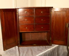 Victorian Mahogany Collectors Cabinet, with Interior Drawers