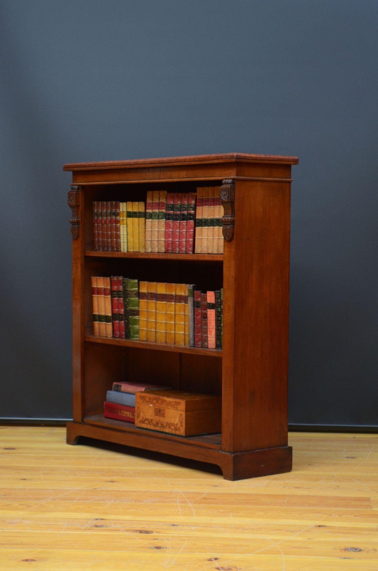 English A Victorian Mahogany Open Bookcase For Sale