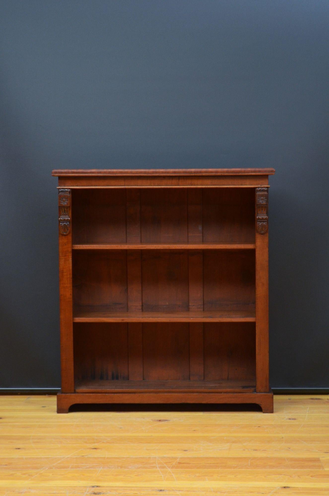 Librería abierta inglesa victoriana de caoba Inglés en venta