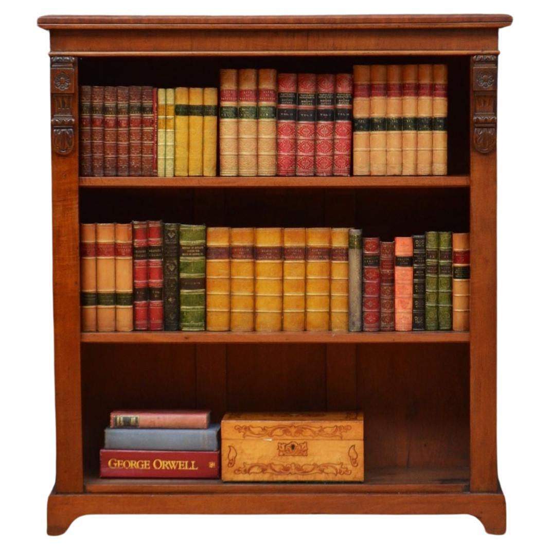 A Victorian Mahogany Open Bookcase For Sale