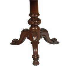 Table d'exposition tournante victorienne en acajou