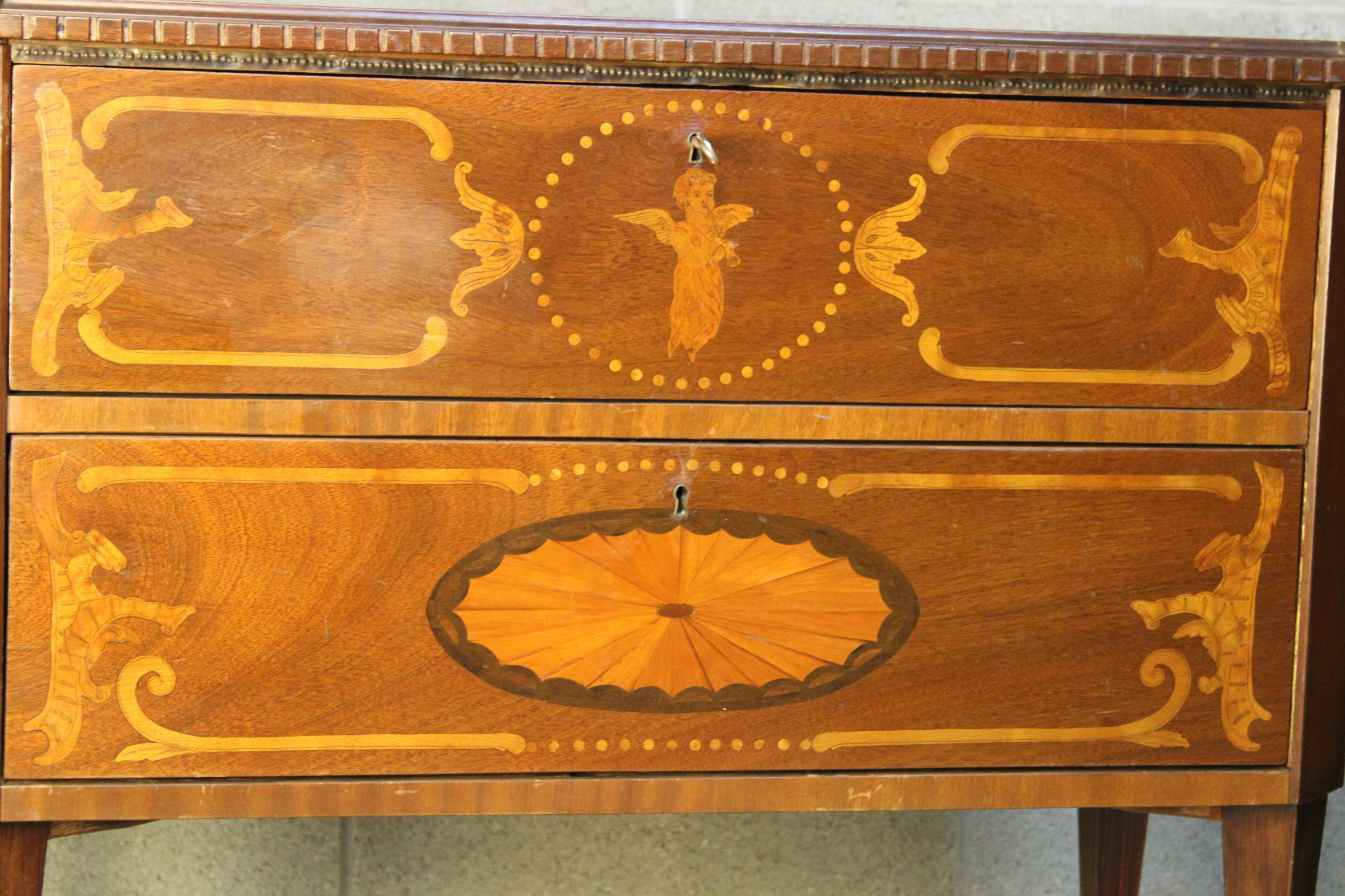 Late 19th Century 19th century Marquetry Dresser, Rosewood circa 1870 England, inlaid dresser