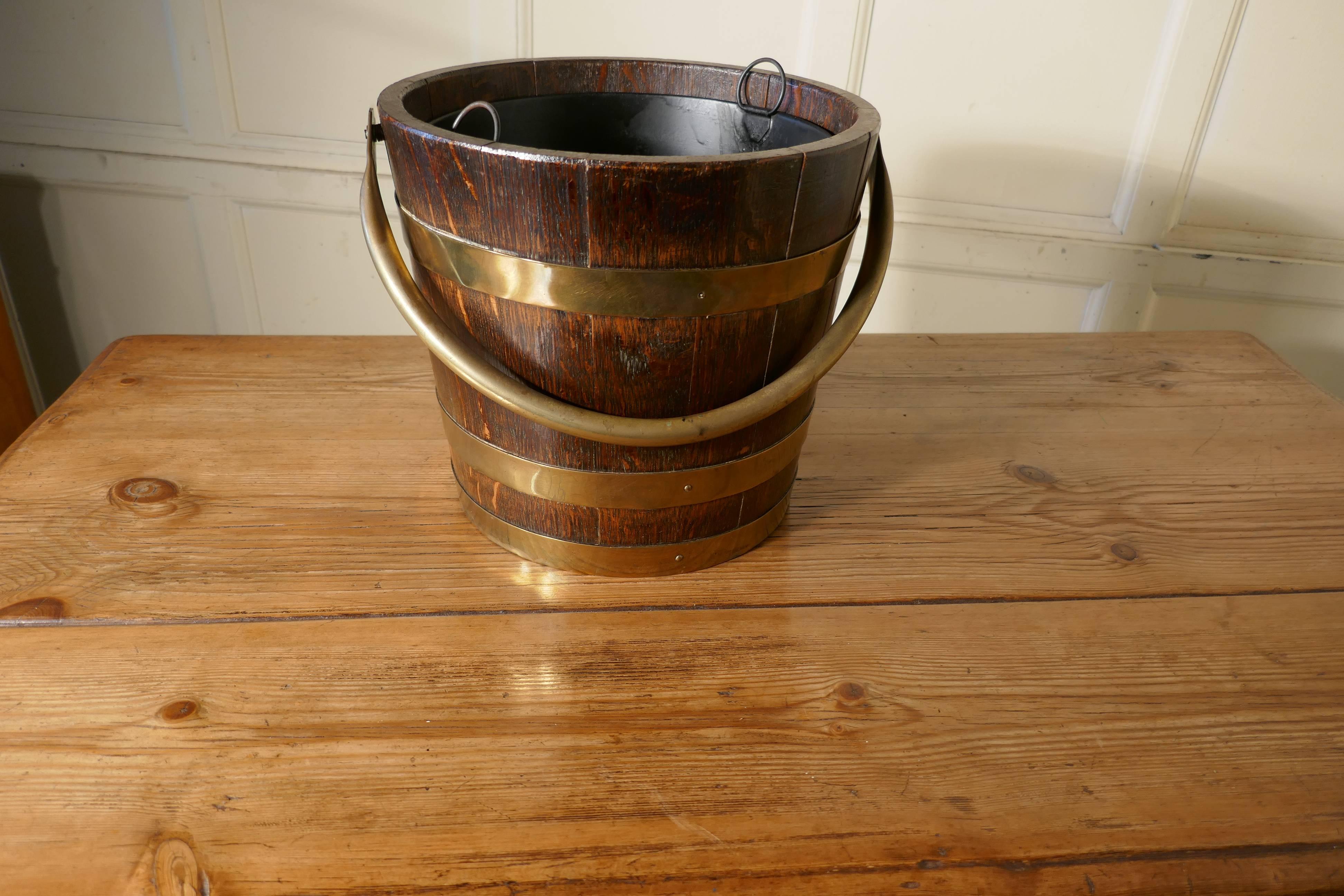 19th Century Victorian Oak Ice Bucket