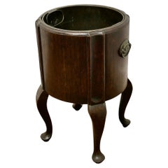 Antique A Victorian Oak Wine Cooler, Planter Display   