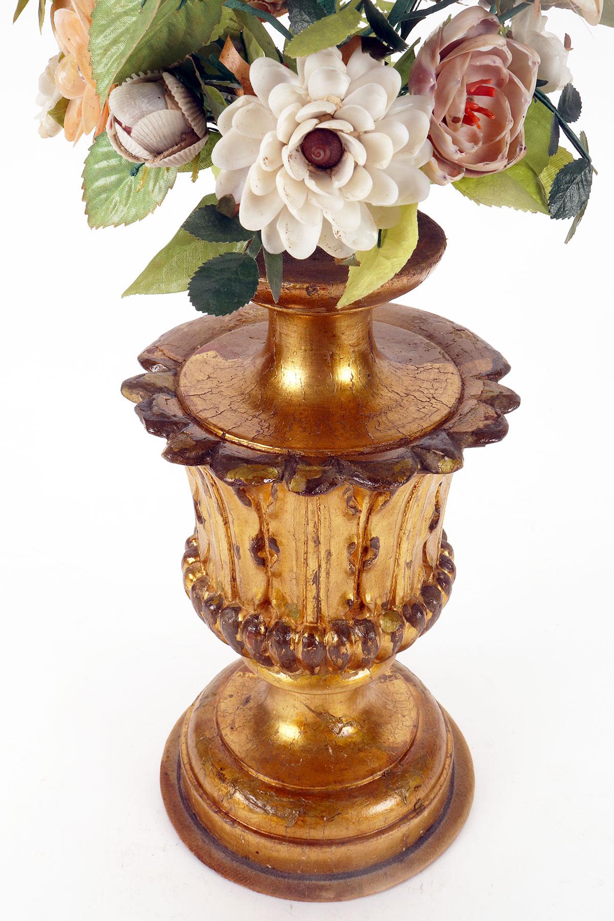 A Victorian pair of shell and coral floral arrangements, circa 1880.  For Sale 12