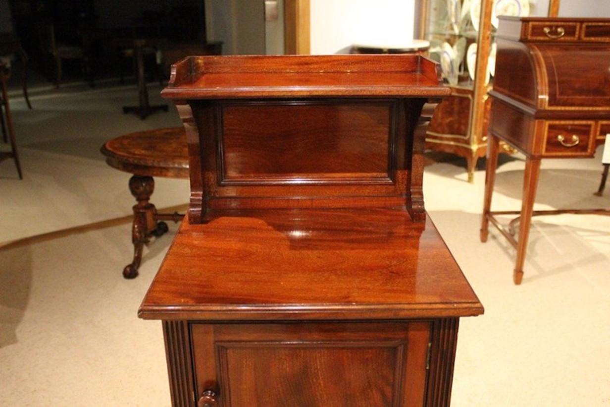 Victorian Period Mahogany Antique Bedside Cabinet by Holland & Sons For Sale 3
