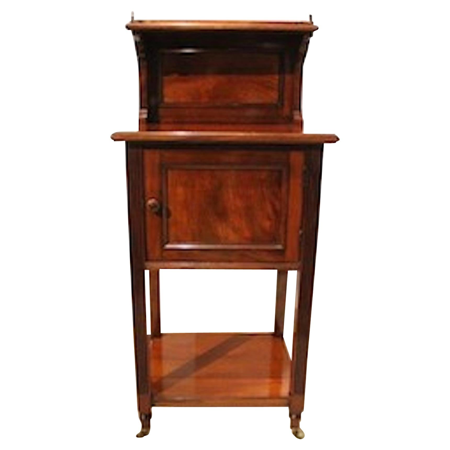 Victorian Period Mahogany Antique Bedside Cabinet by Holland & Sons For Sale