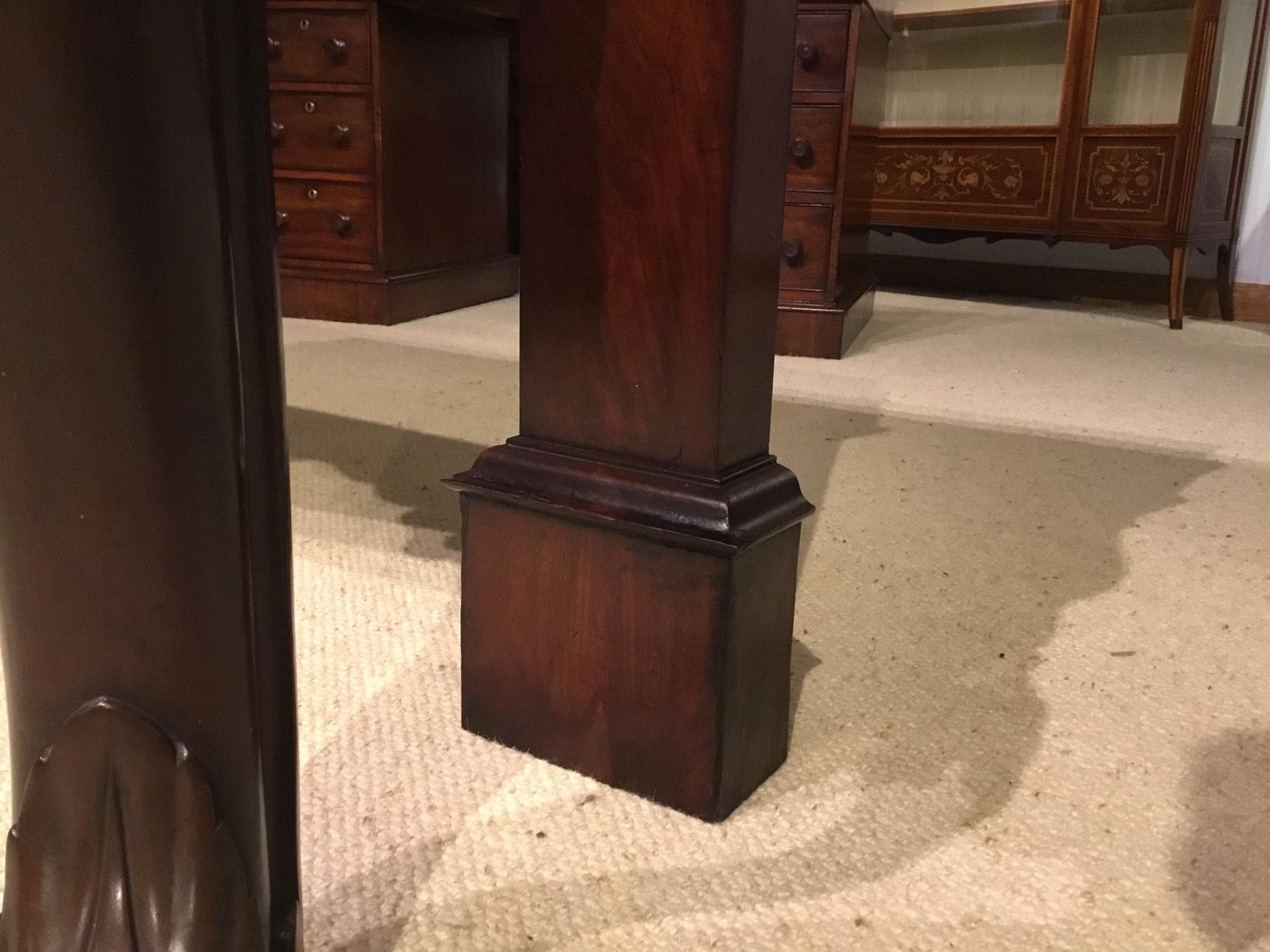 Victorian Period Mahogany Serpentine Console Table For Sale 6
