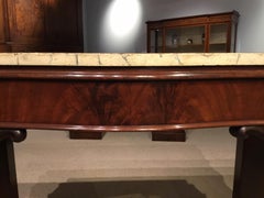 Victorian Period Mahogany Serpentine Console Table