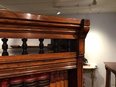 Victorian Period Oak Gothic Revival Open Bookcase