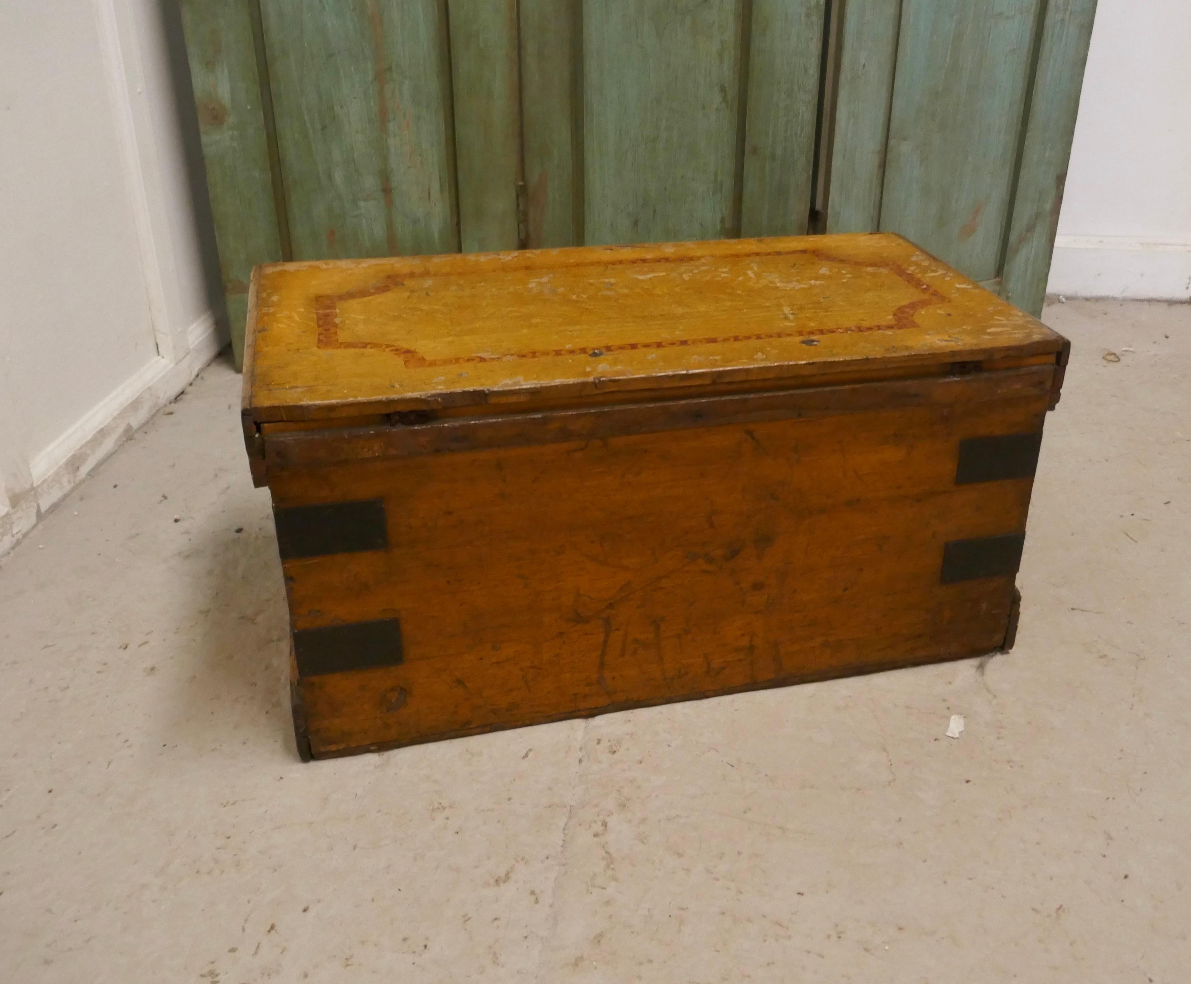 19th Century Victorian Pine Blanket Chest