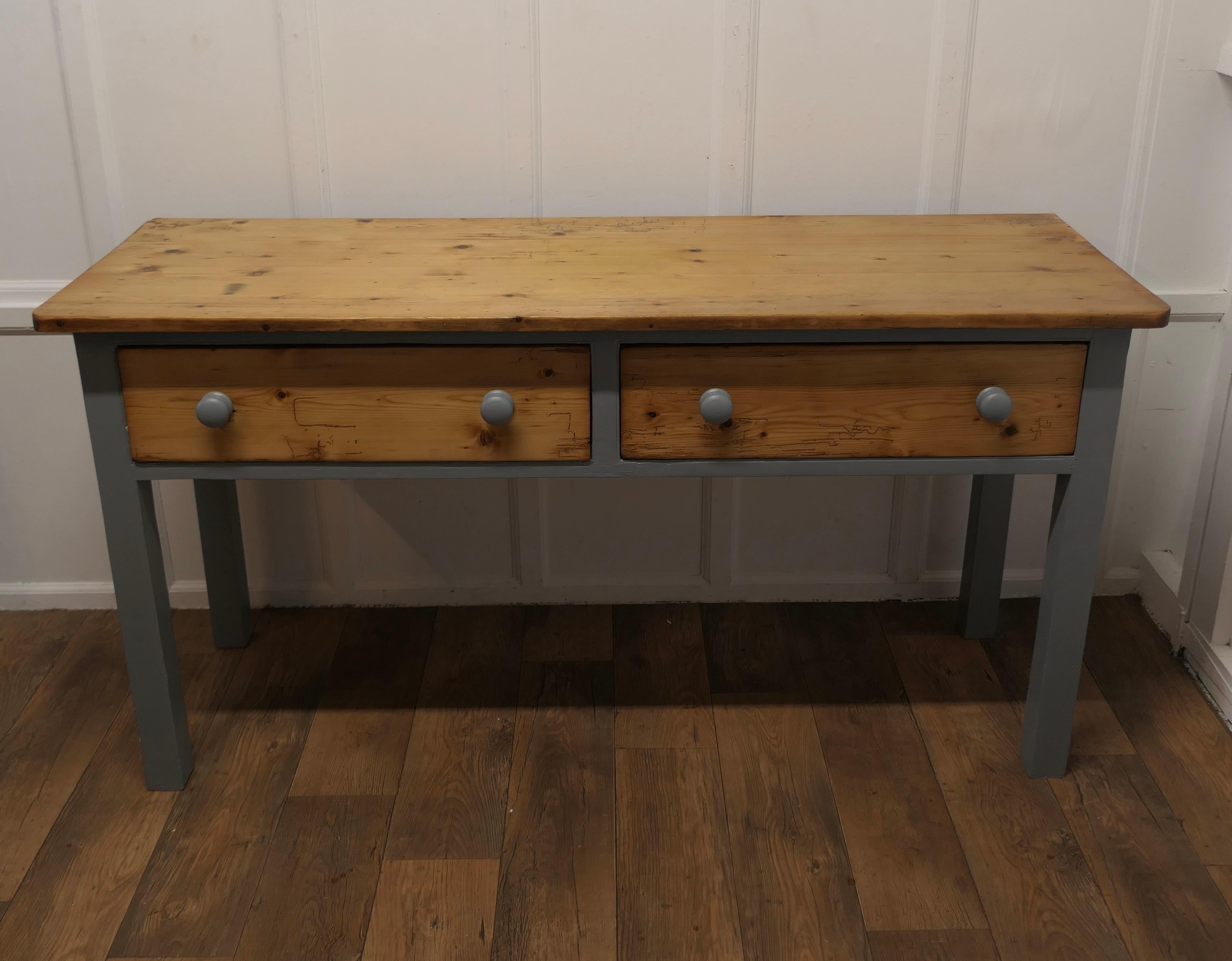 A Victorian Pine Kitchen Dresser   The dresser base has a thick solid pine top  In Good Condition For Sale In Chillerton, Isle of Wight