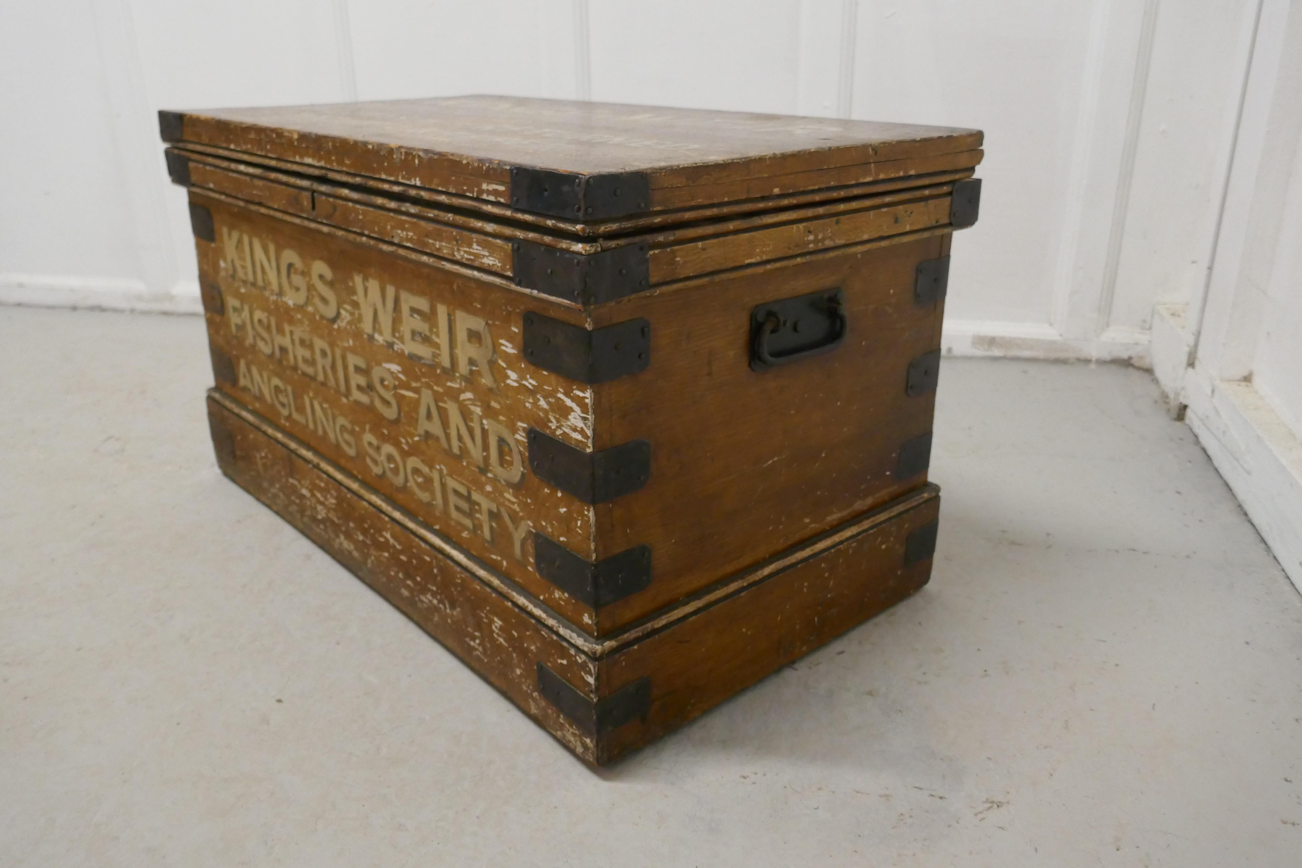 19th Century Victorian Pine Newham and Son’s Fishermans Chest