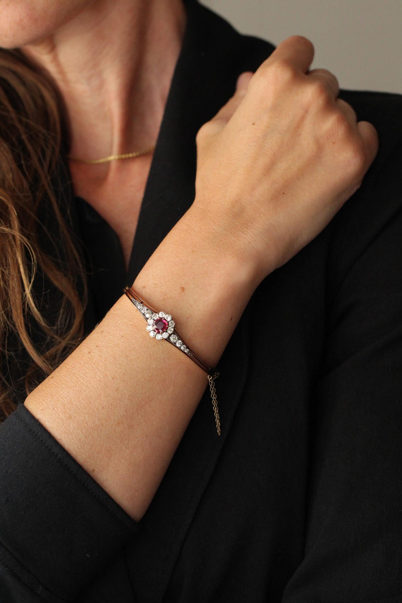 ruby bangle bracelet