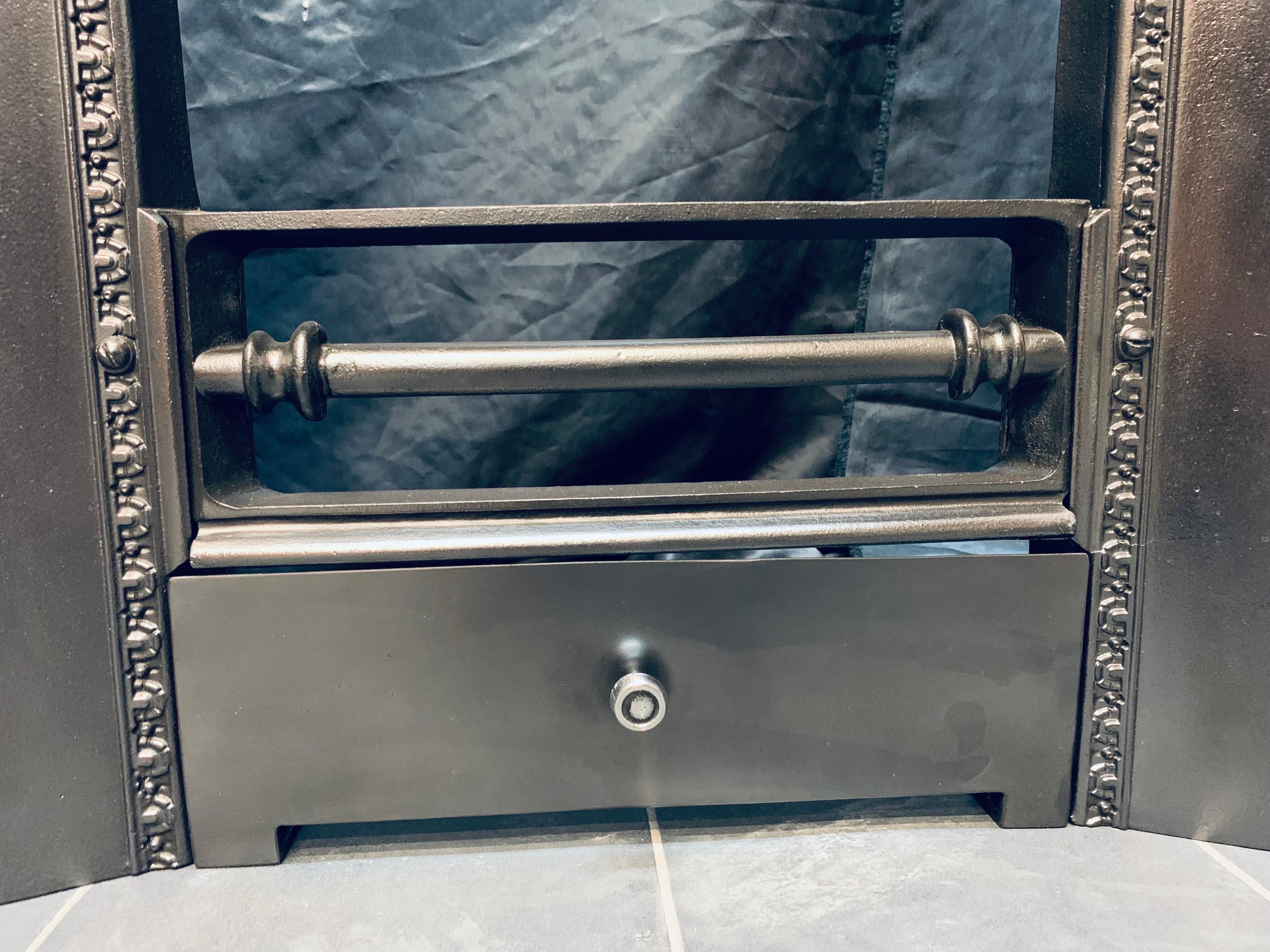 Late 19th Century Victorian Scottish Carron of Falkirk Cast Iron Fireplace Insert