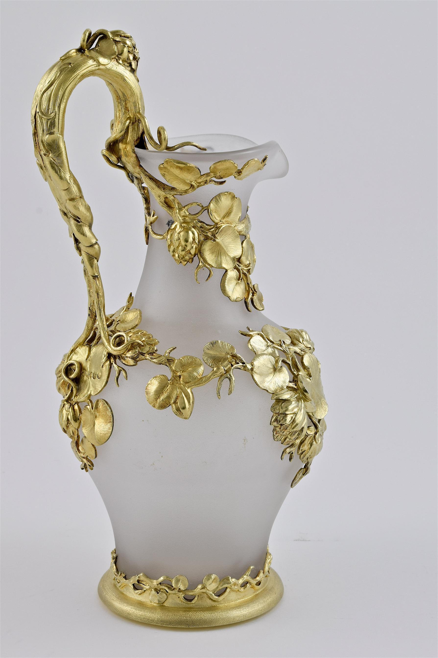 Aiguière à claret montée en argent et en vermeil de l'époque victorienne Bon état - En vente à London, GB