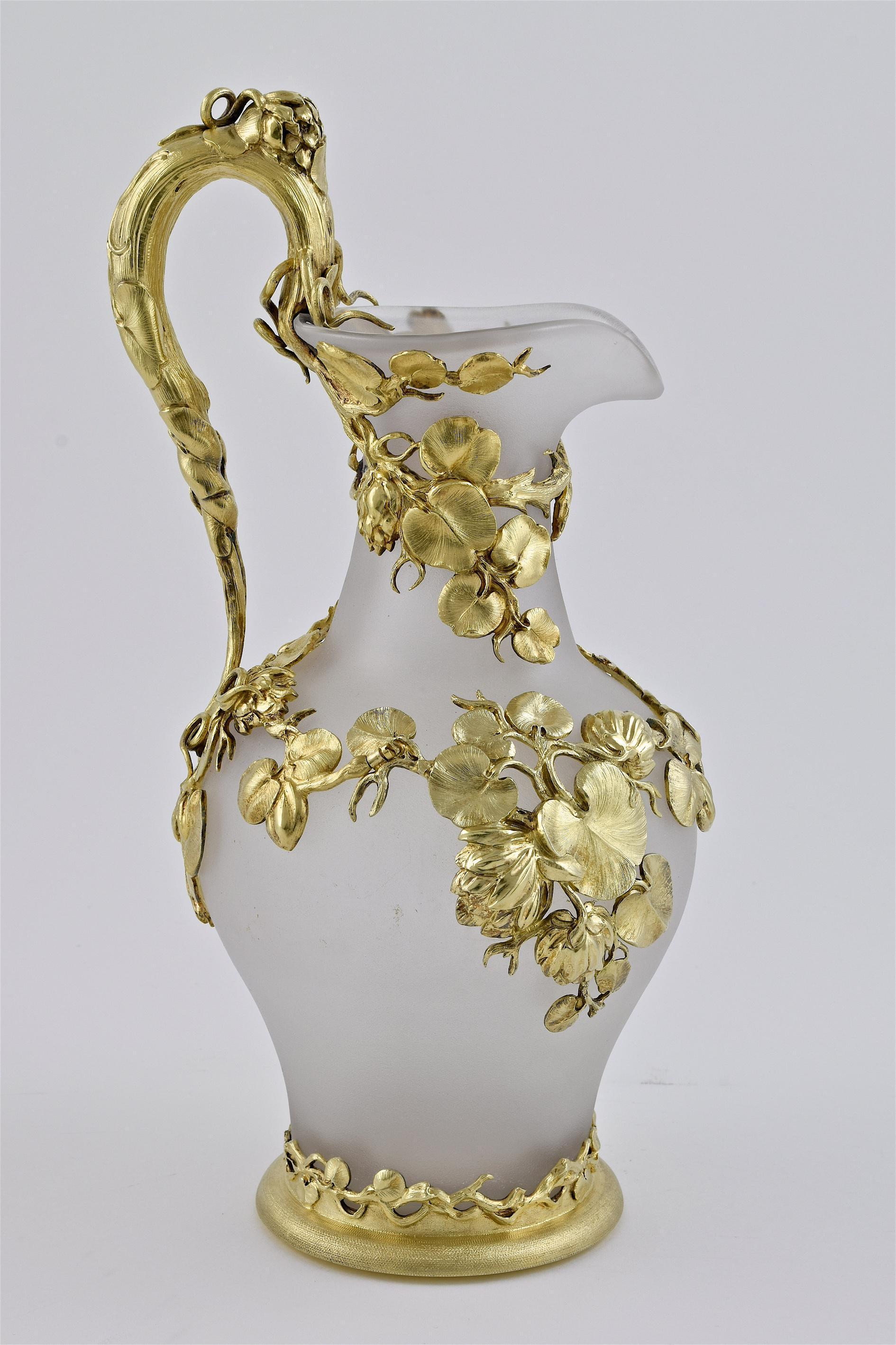 Argent Aiguière à claret montée en argent et en vermeil de l'époque victorienne en vente