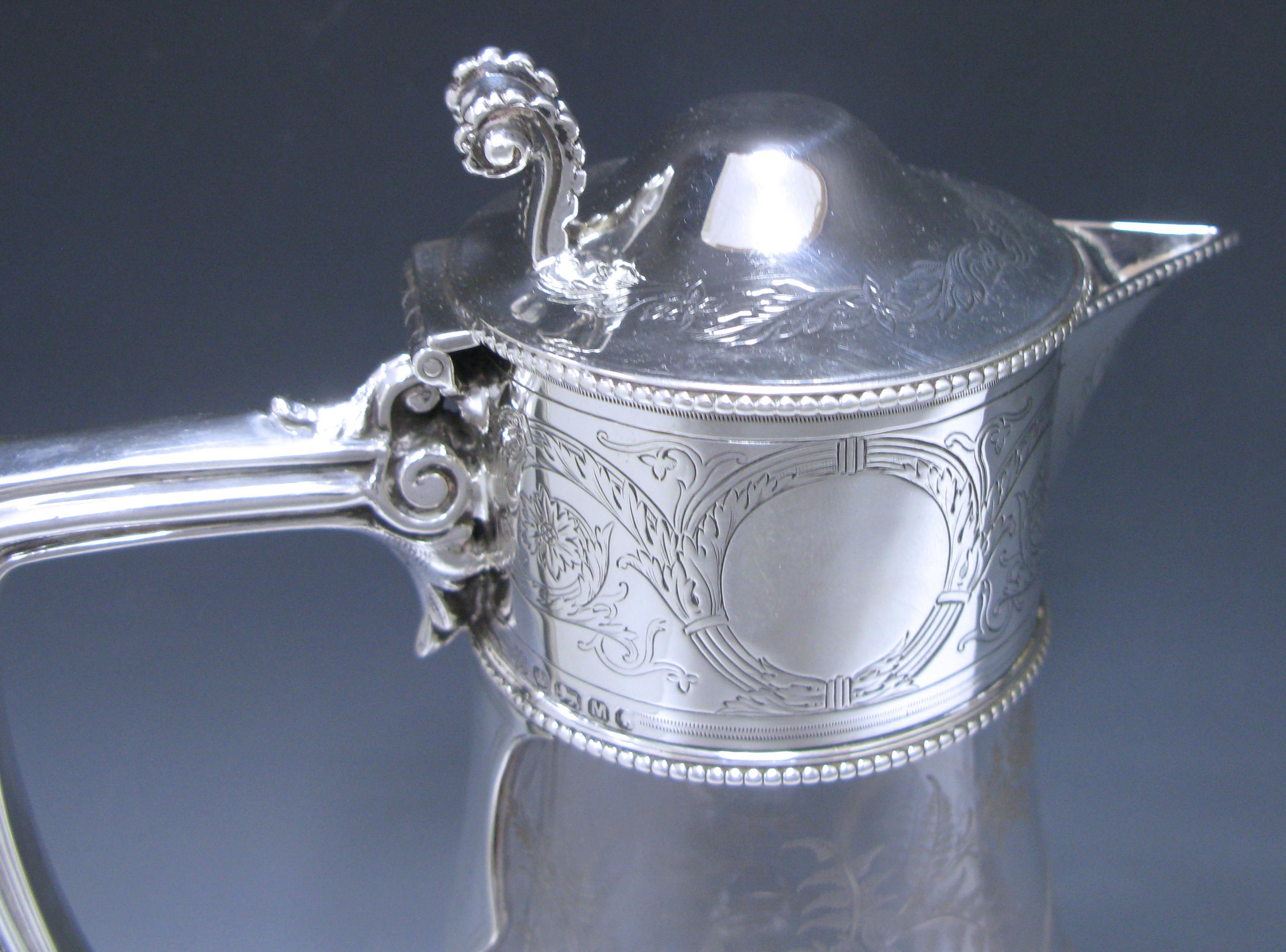 Victorian Silver Mounted Claret Jug In Good Condition For Sale In London, GB