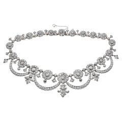 Collana vittoriana con diamanti in argento e oro