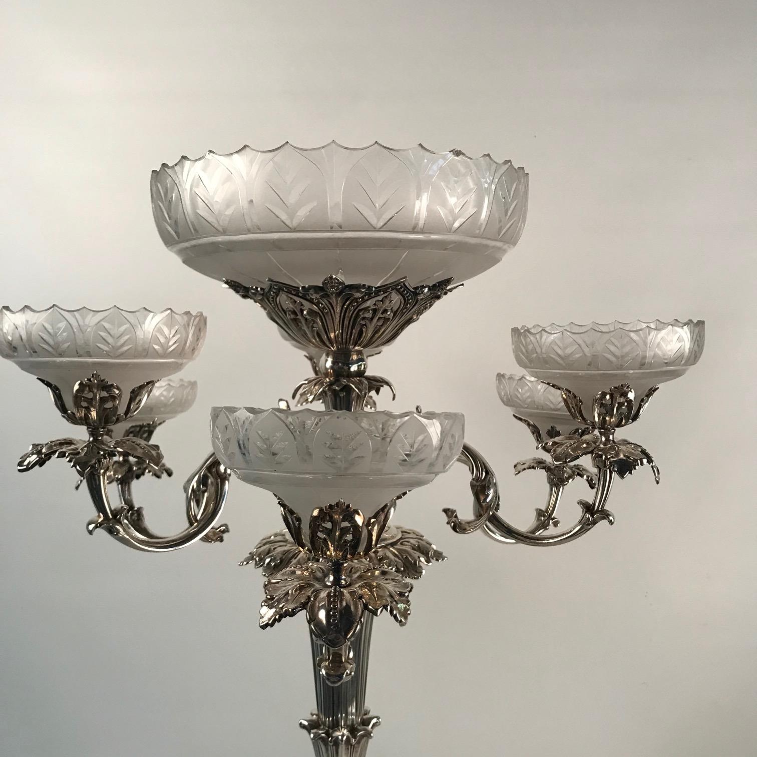 Victorian Silvered Bronze Centrepiece/ Epergne 2