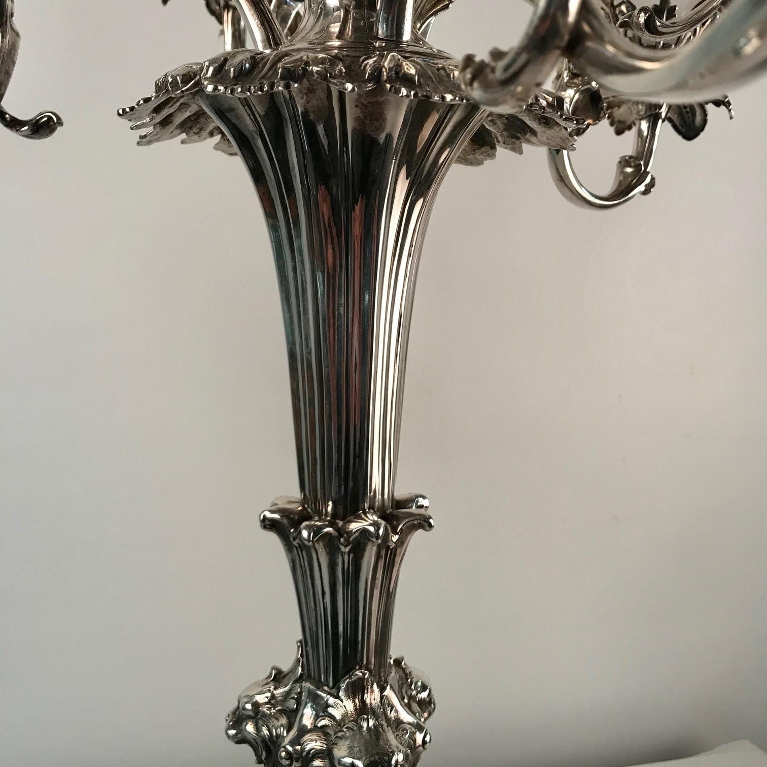 Victorian Silvered Bronze Centrepiece/ Epergne 5