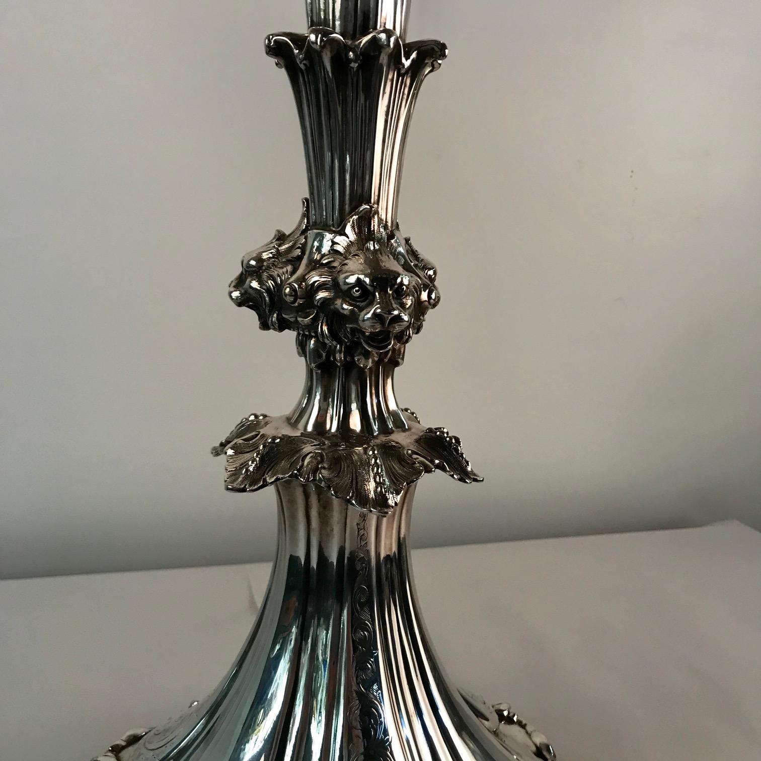 Victorian Silvered Bronze Centrepiece/ Epergne 6