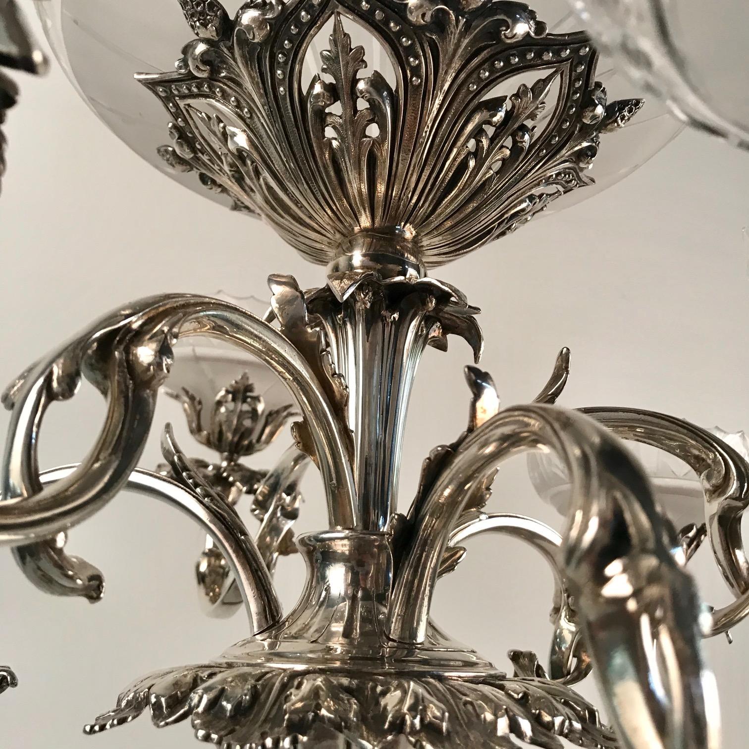 Victorian Silvered Bronze Centrepiece/ Epergne 11