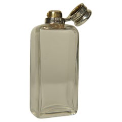 A Victorian Sterling Silver and Glass Altar/Communion Flask by James Dixon & Son