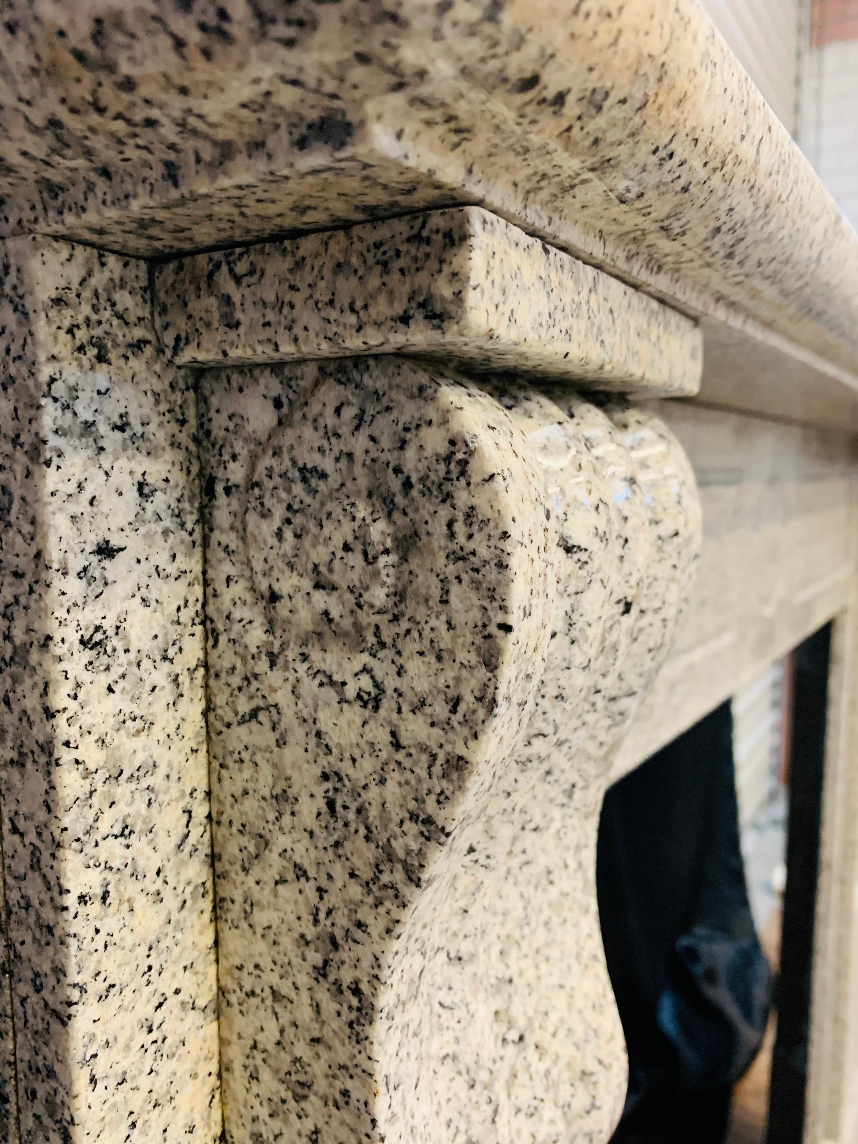 Victorian Style Scottish Corbelled Granite Fireplace Surround For Sale 6