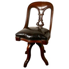 Victorian Swivelling Mahogany Office Chair or Desk Chair