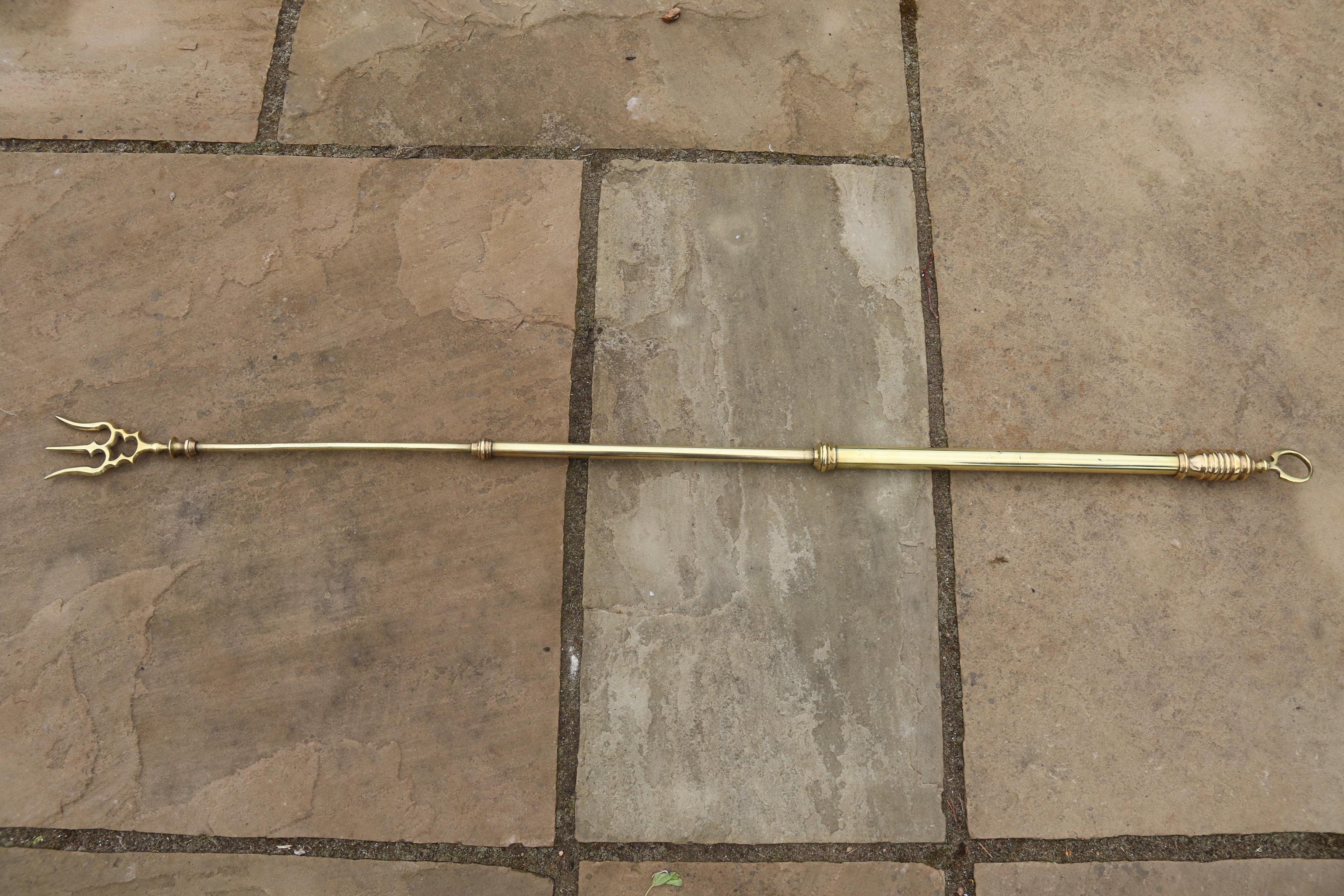 Brass A Victorian telescopic brass toasting fork, English circa 1860 For Sale