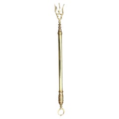 Antique A Victorian telescopic brass toasting fork, English circa 1860