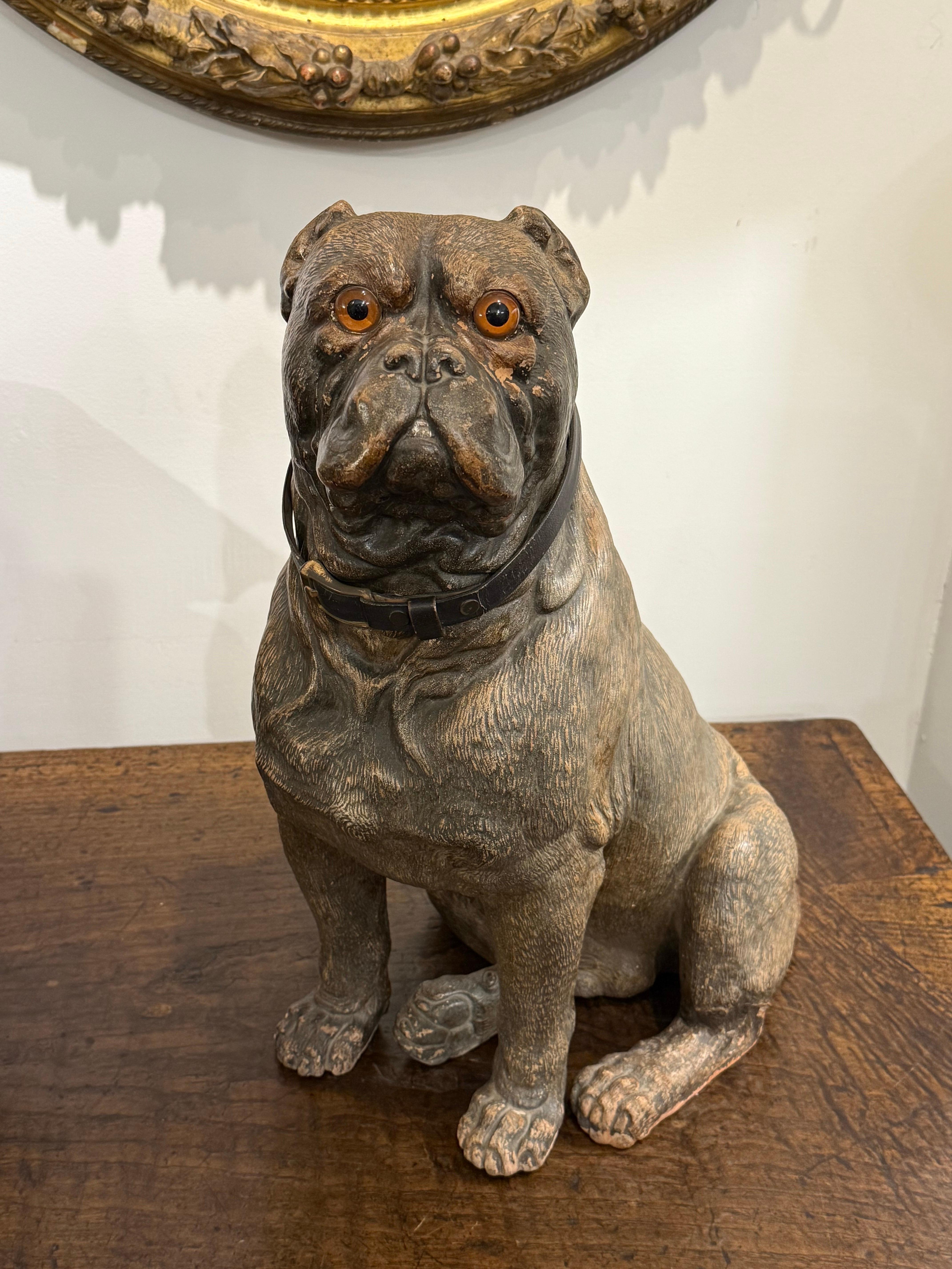 Modello vittoriano in terracotta di un bulldog, XIX secolo in vendita 4