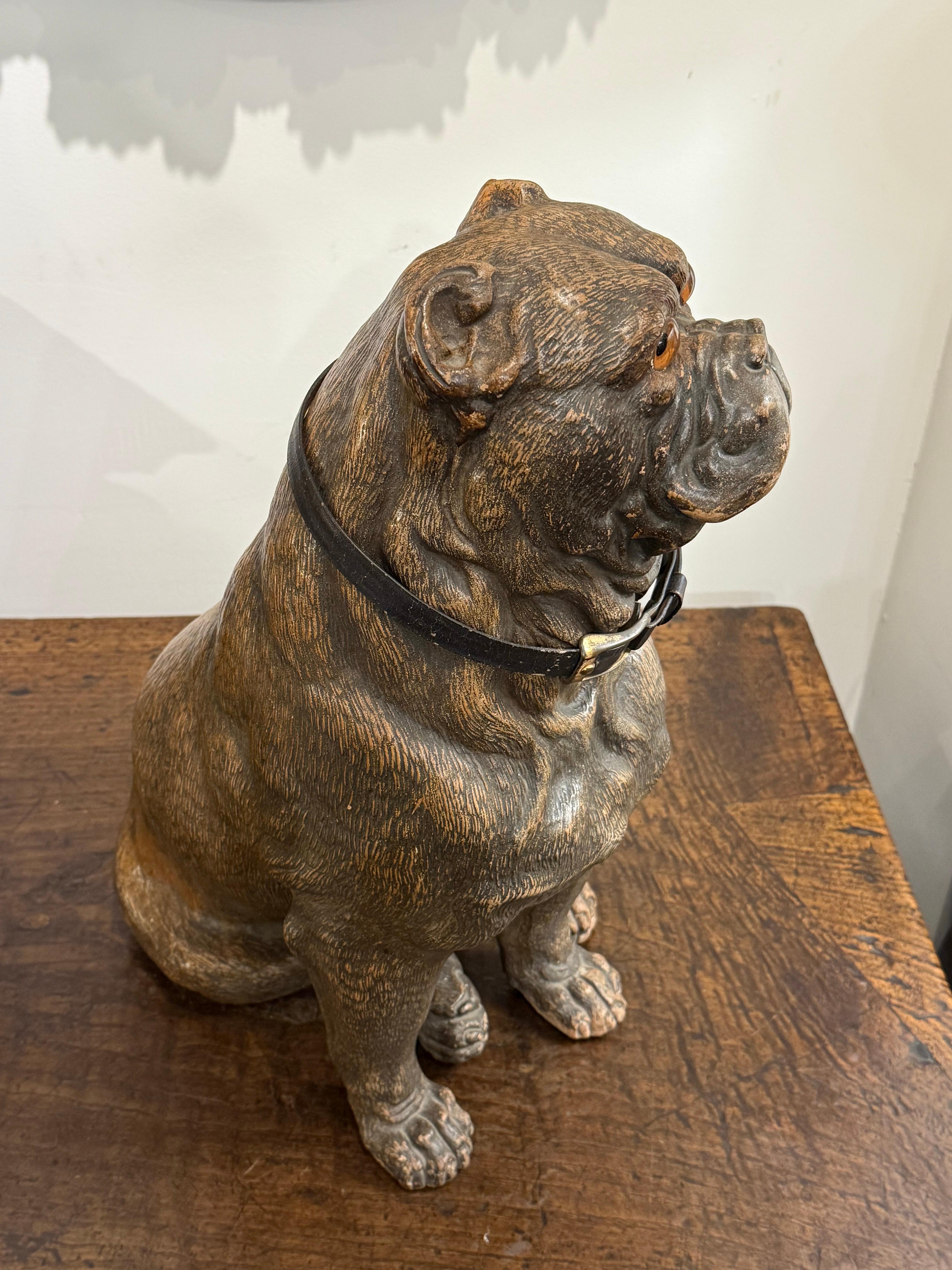 Modello vittoriano in terracotta di un bulldog, XIX secolo in vendita 1